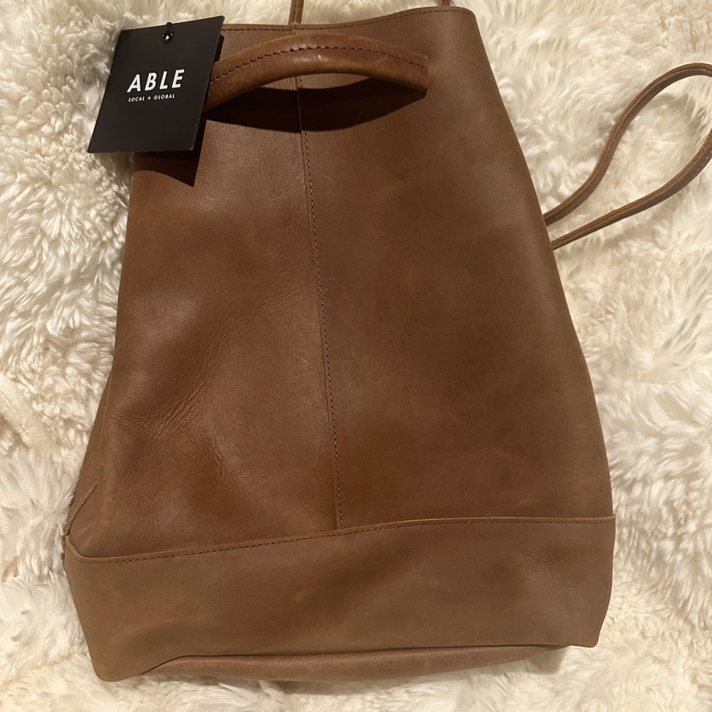 NWT Able Bag in soft leather. April Backpack in Whiskey. Beautiful bag!